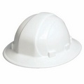 Omega II Full Brim Hard Hat w/ 6 Point Slide Lock Suspension - White